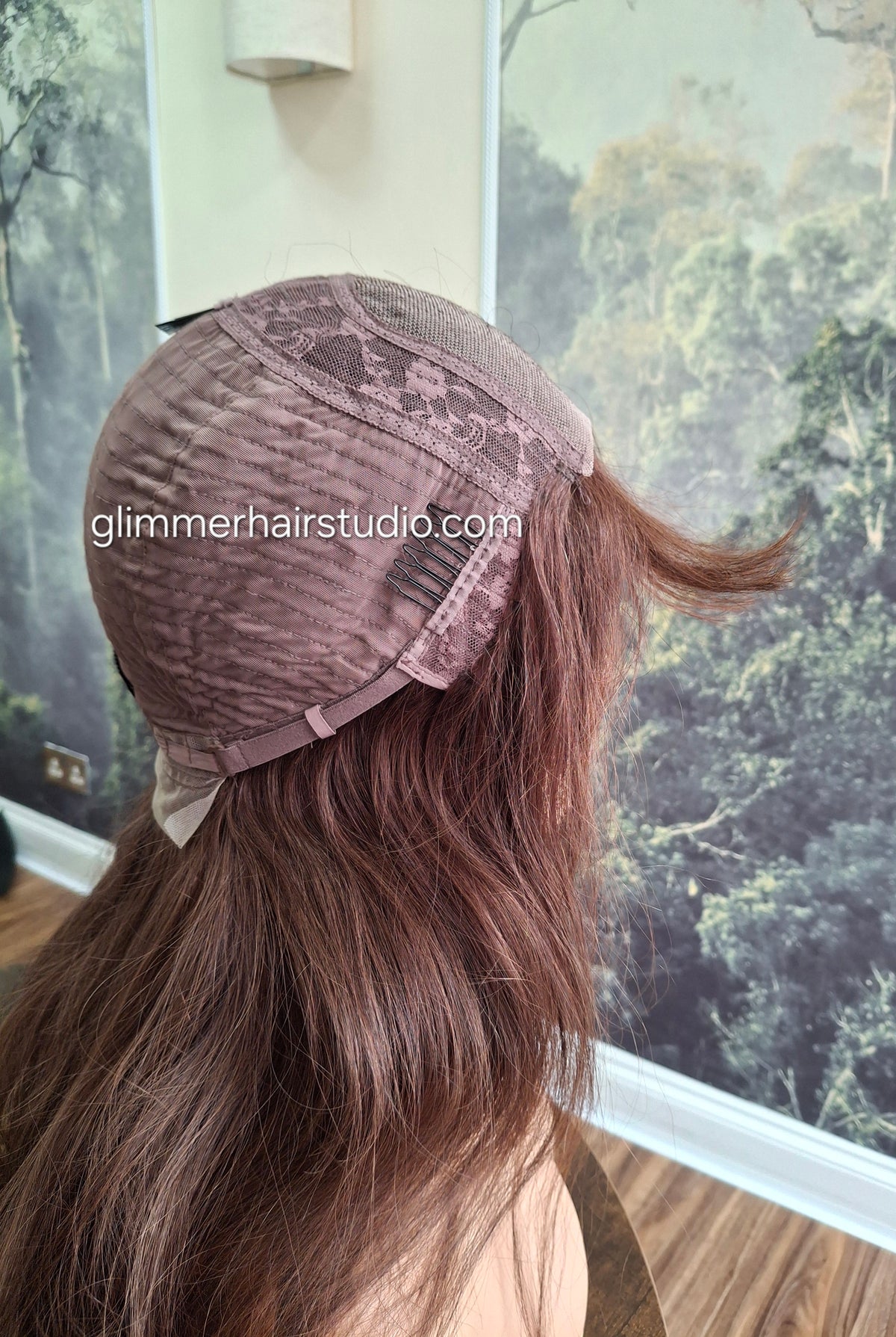 Dixie wig, lace top breathable cap, chestnut, 16 inches long