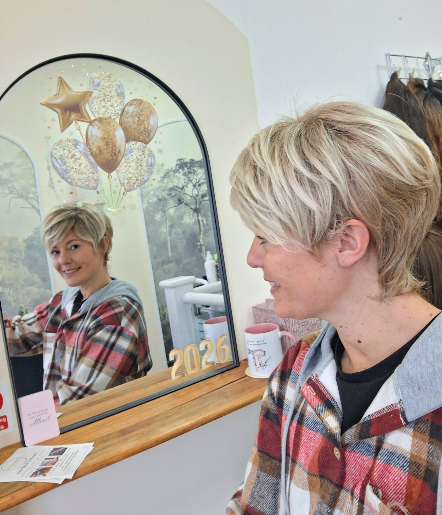 Clearance - Jane Fibre wig, short cropped style, pixie, Medium, Vanilla blonde