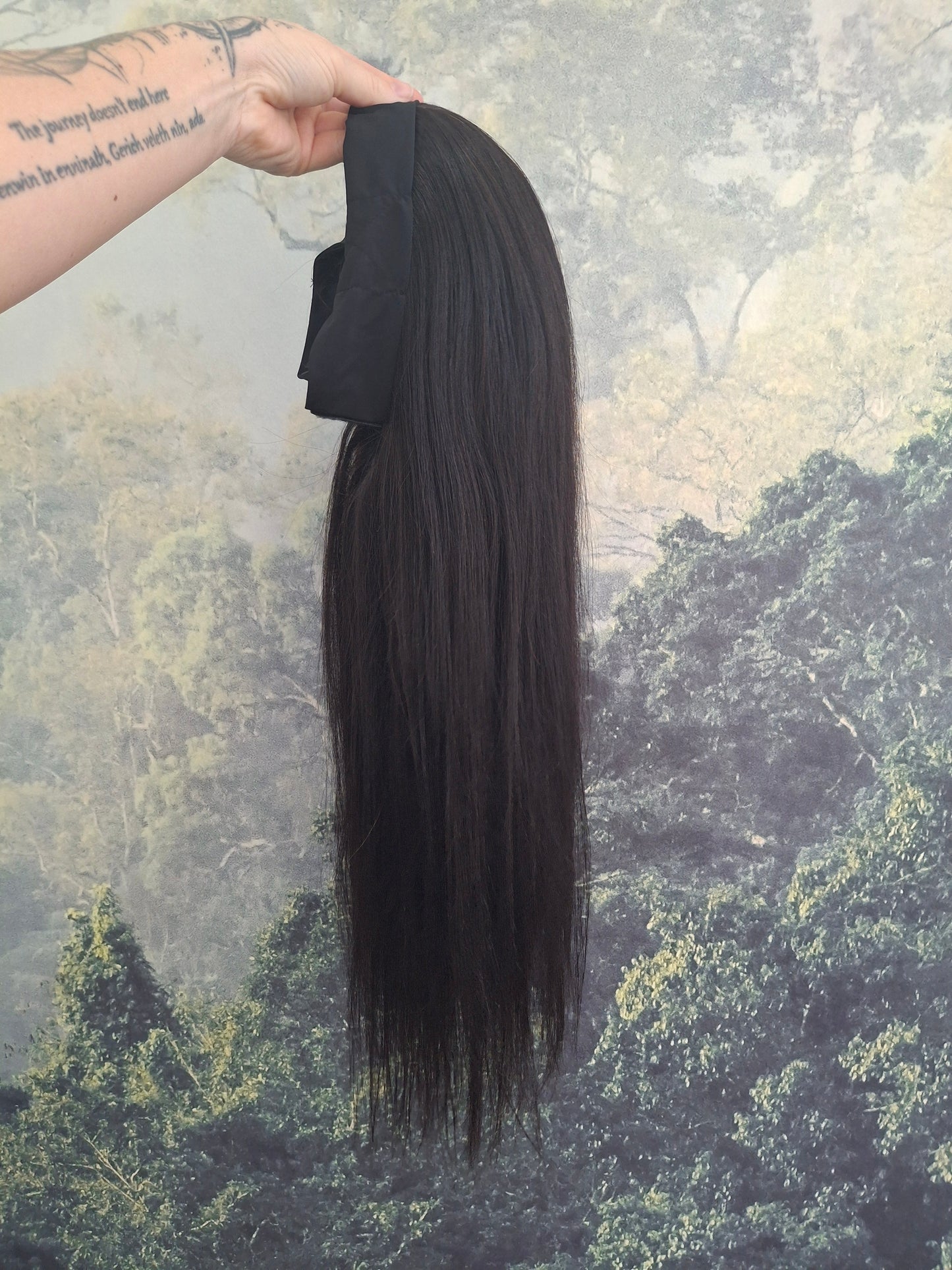 Vibe Headband wig, 100% human hair, 1b natural black 20 inches long