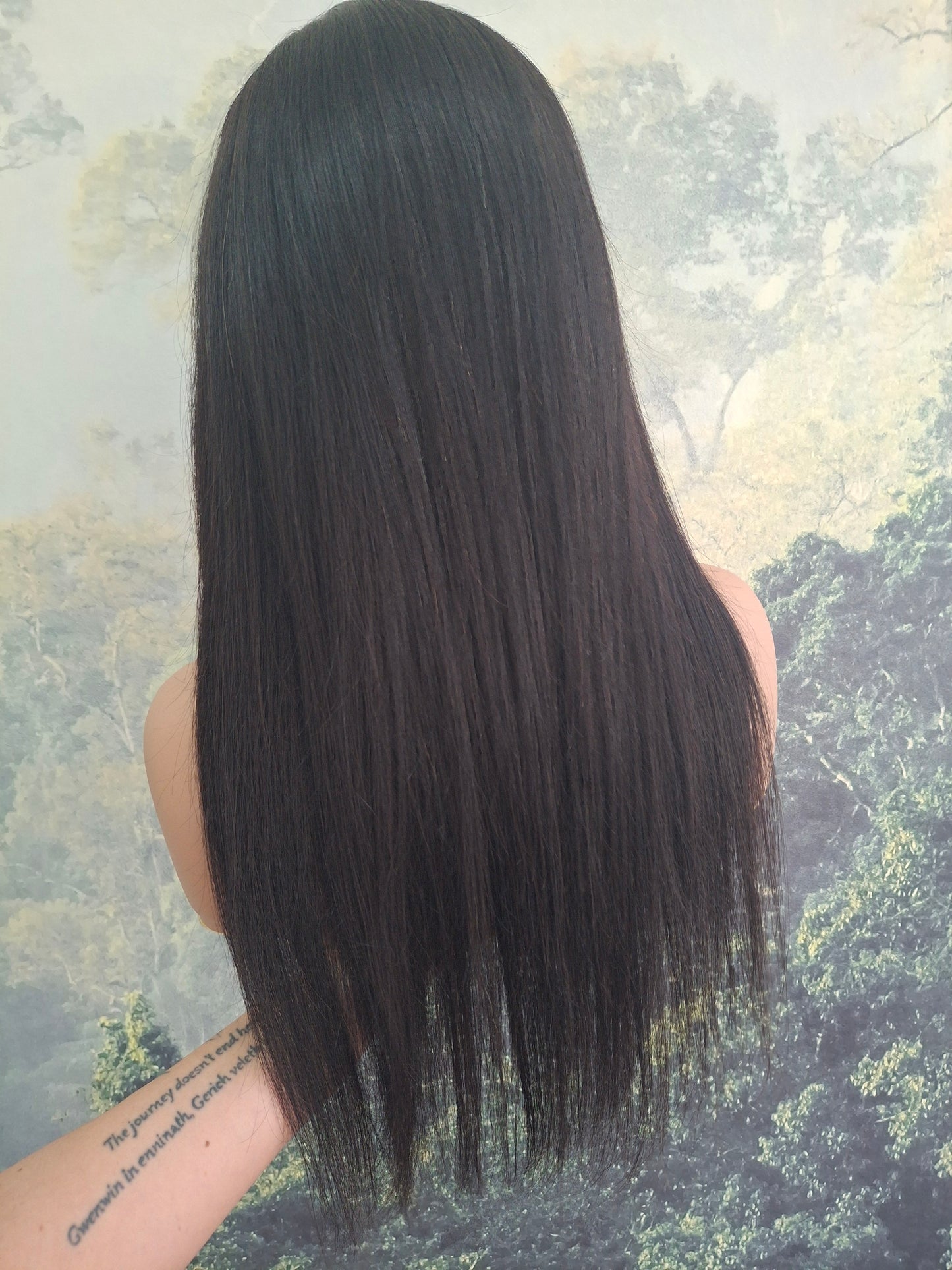 Vibe Headband wig, 100% human hair, 1b natural black 20 inches long