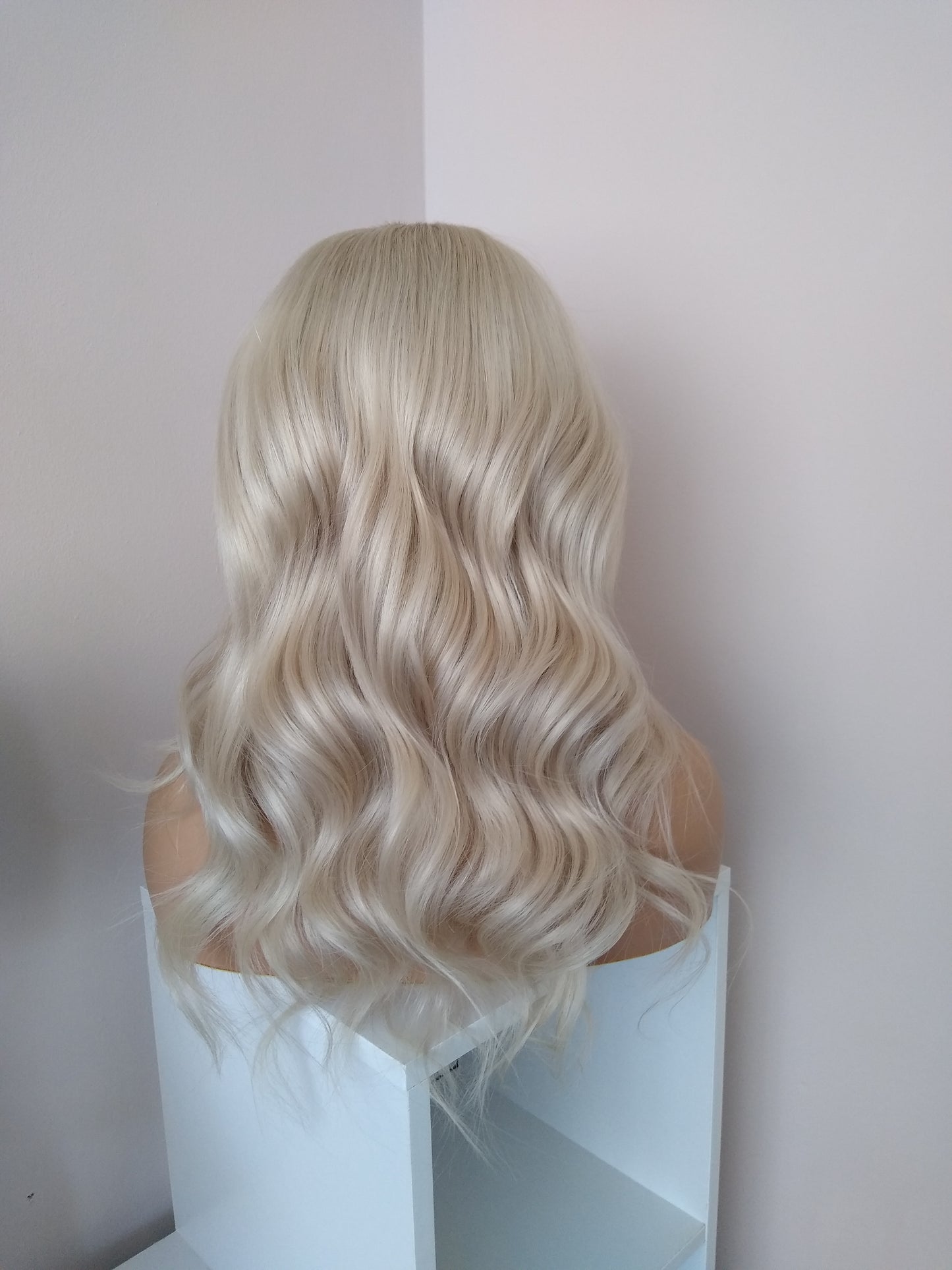 Prestige U part wig- custom- handmade- #90- ice blonde-16/20/24 inches long