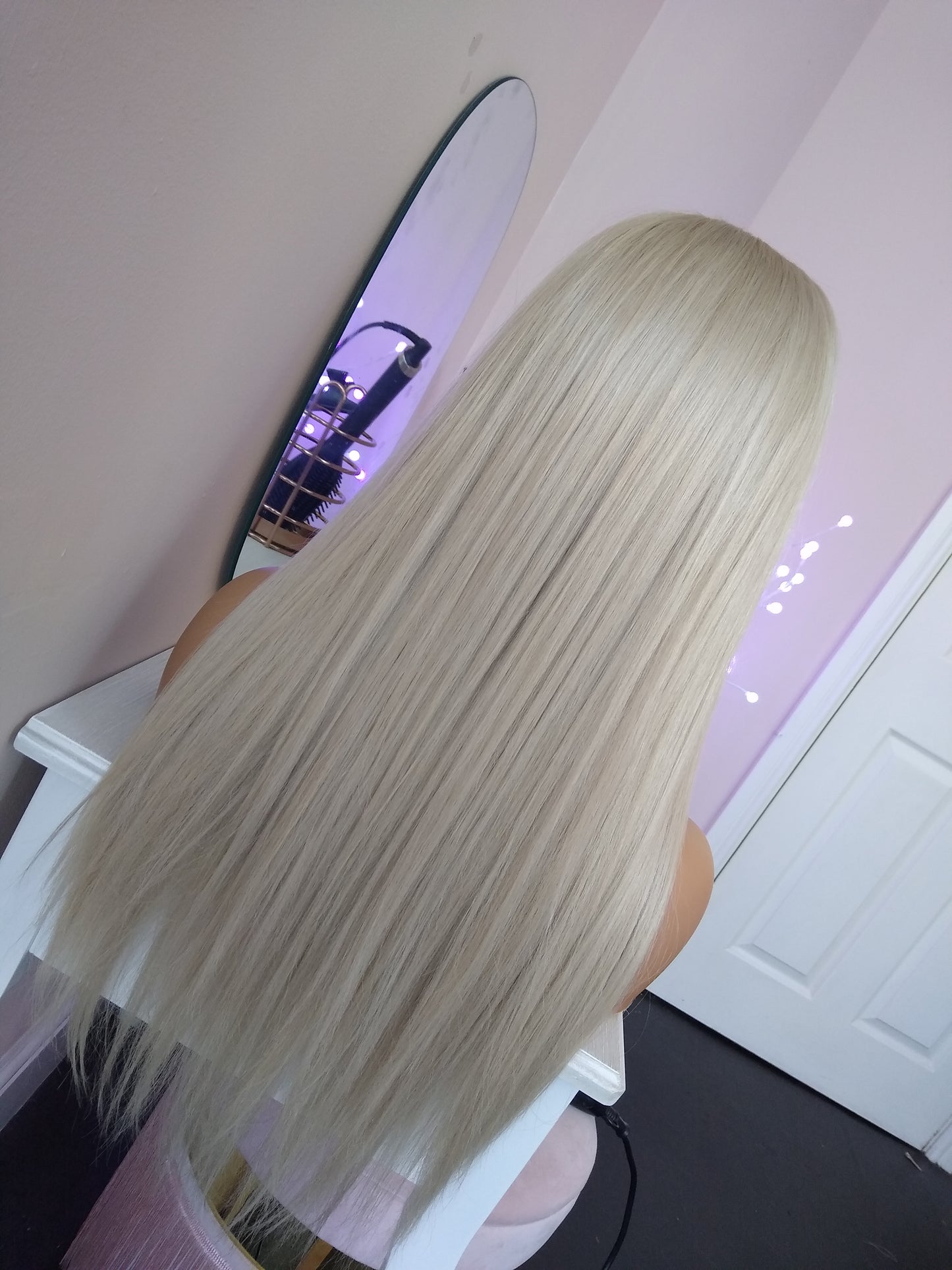 Prestige U part wig- custom- handmade- #90- ice blonde-16/20/24 inches long
