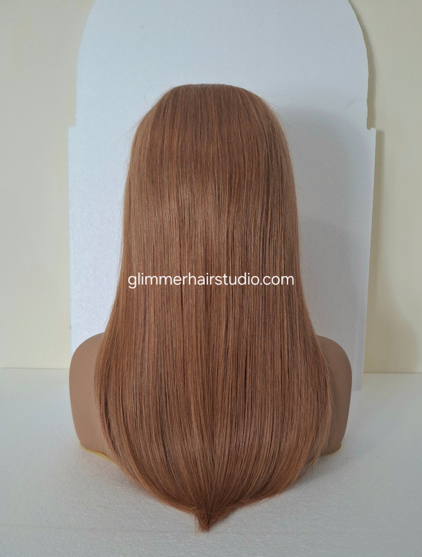 Grace U part wig, 100% human hair, #30- light auburn, 18  inches long