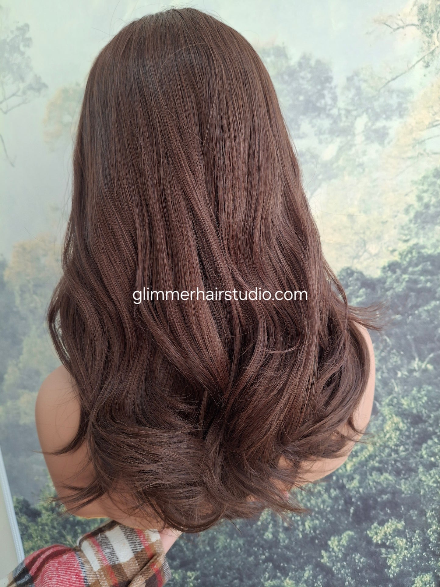 Courtney medical wig, lace top breathable cap, roasted chestnut, 16 inches long