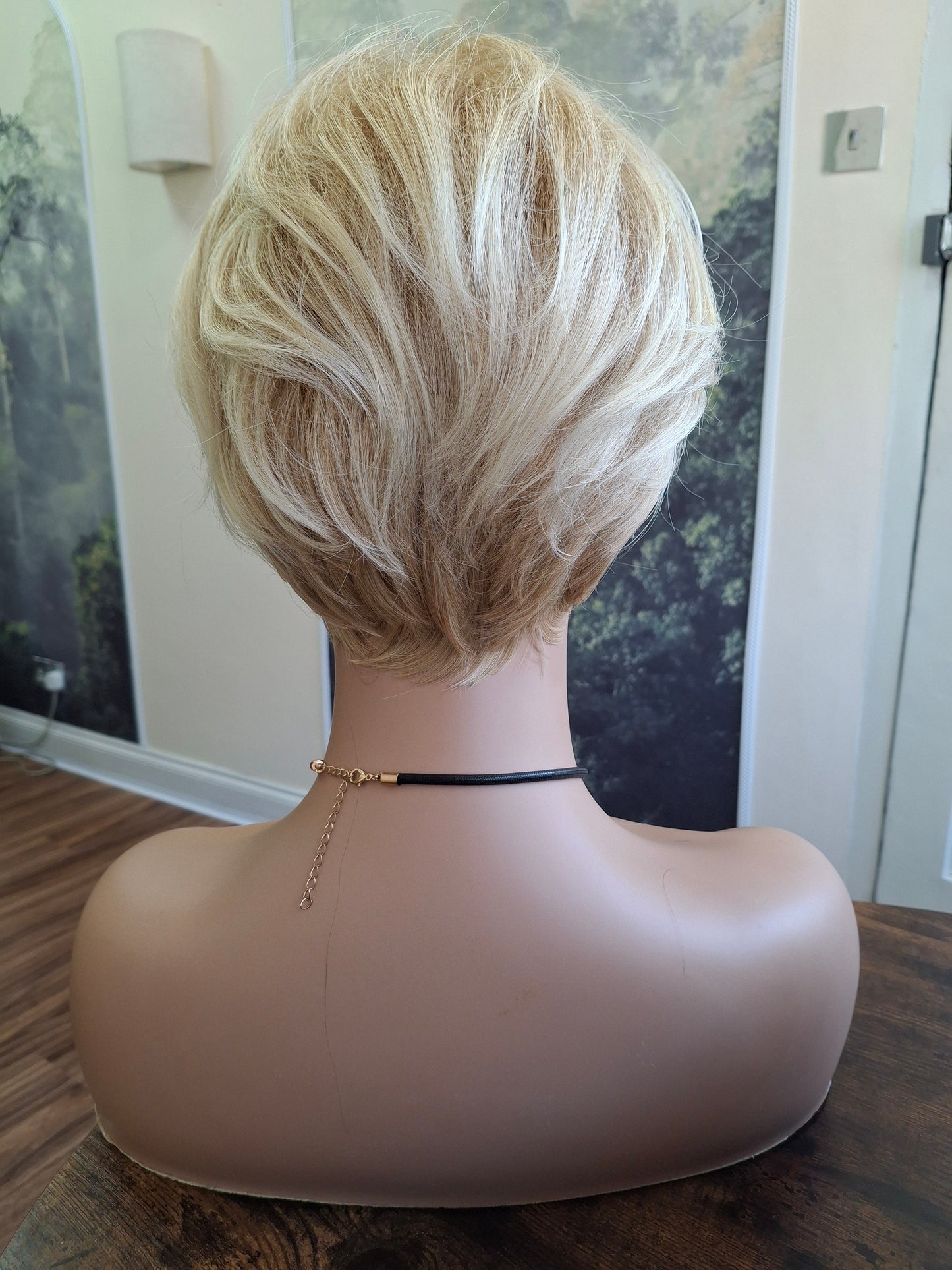 Clearance -Jane Fibre wig, short cropped style, pixie, Medium, sunshine blonde