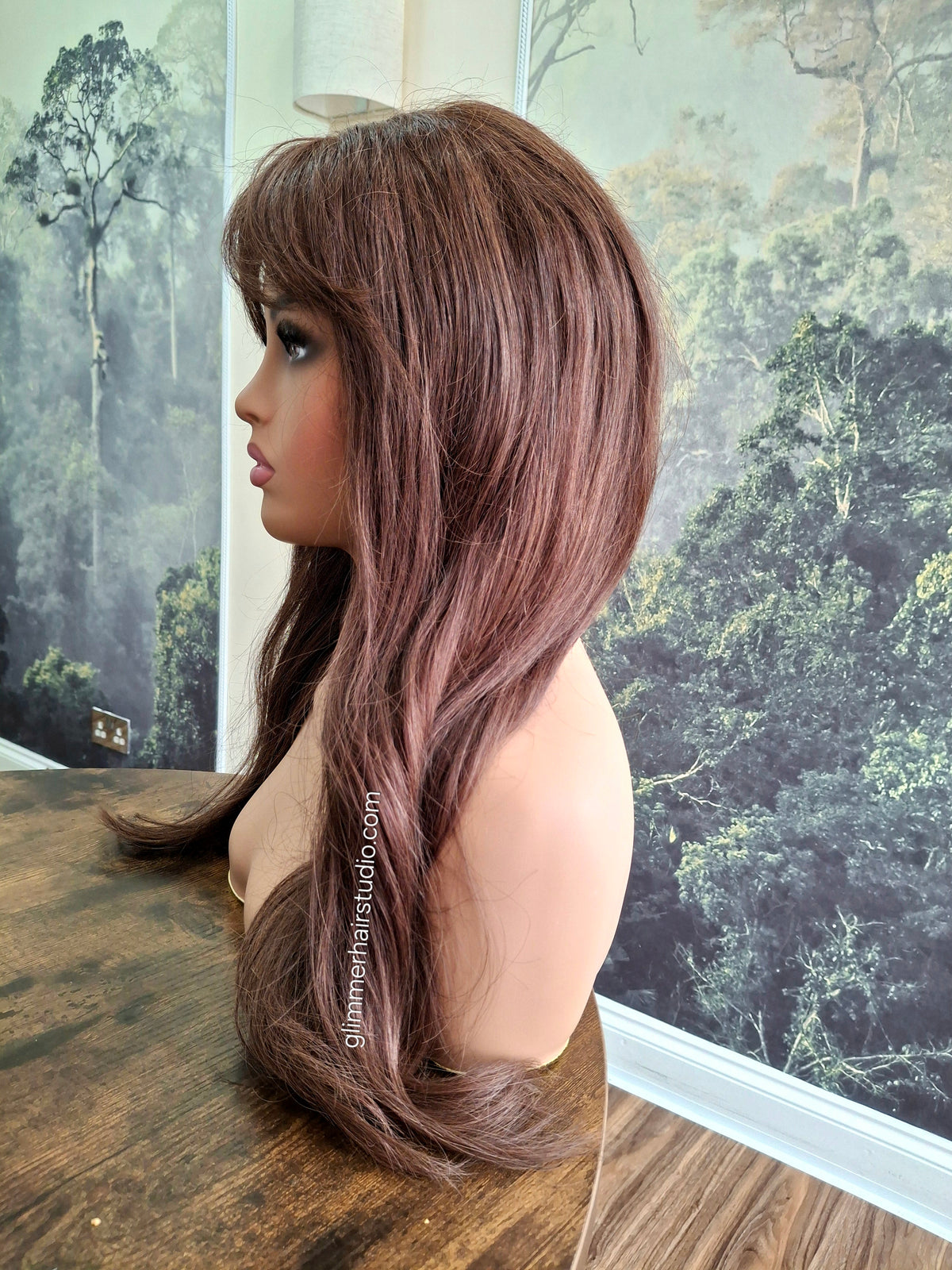 Dixie wig, lace top breathable cap, chestnut, 16 inches long
