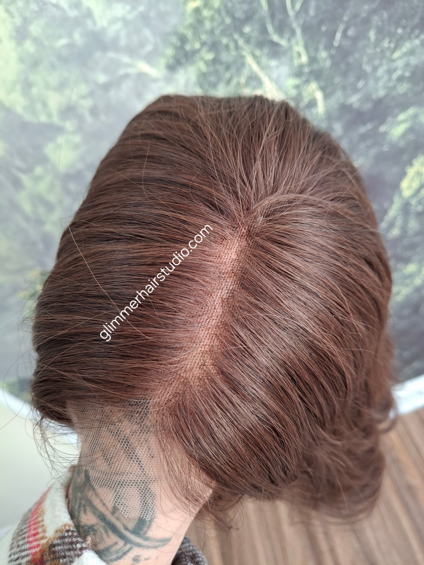 Courtney medical wig, lace top breathable cap, roasted chestnut, 16 inches long