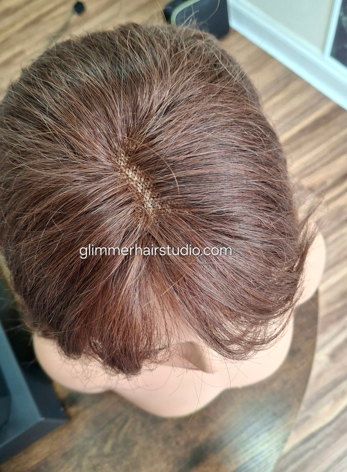 Dixie wig, lace top breathable cap, chestnut, 16 inches long