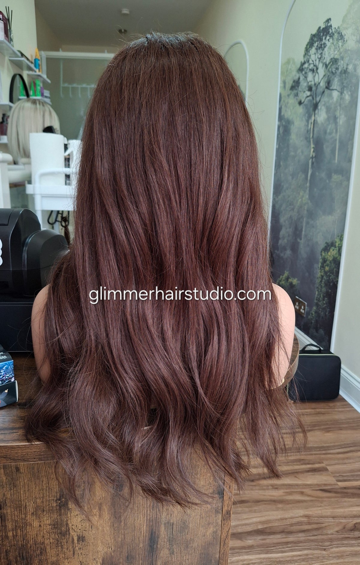 Dixie wig, lace top breathable cap, chestnut, 16 inches long