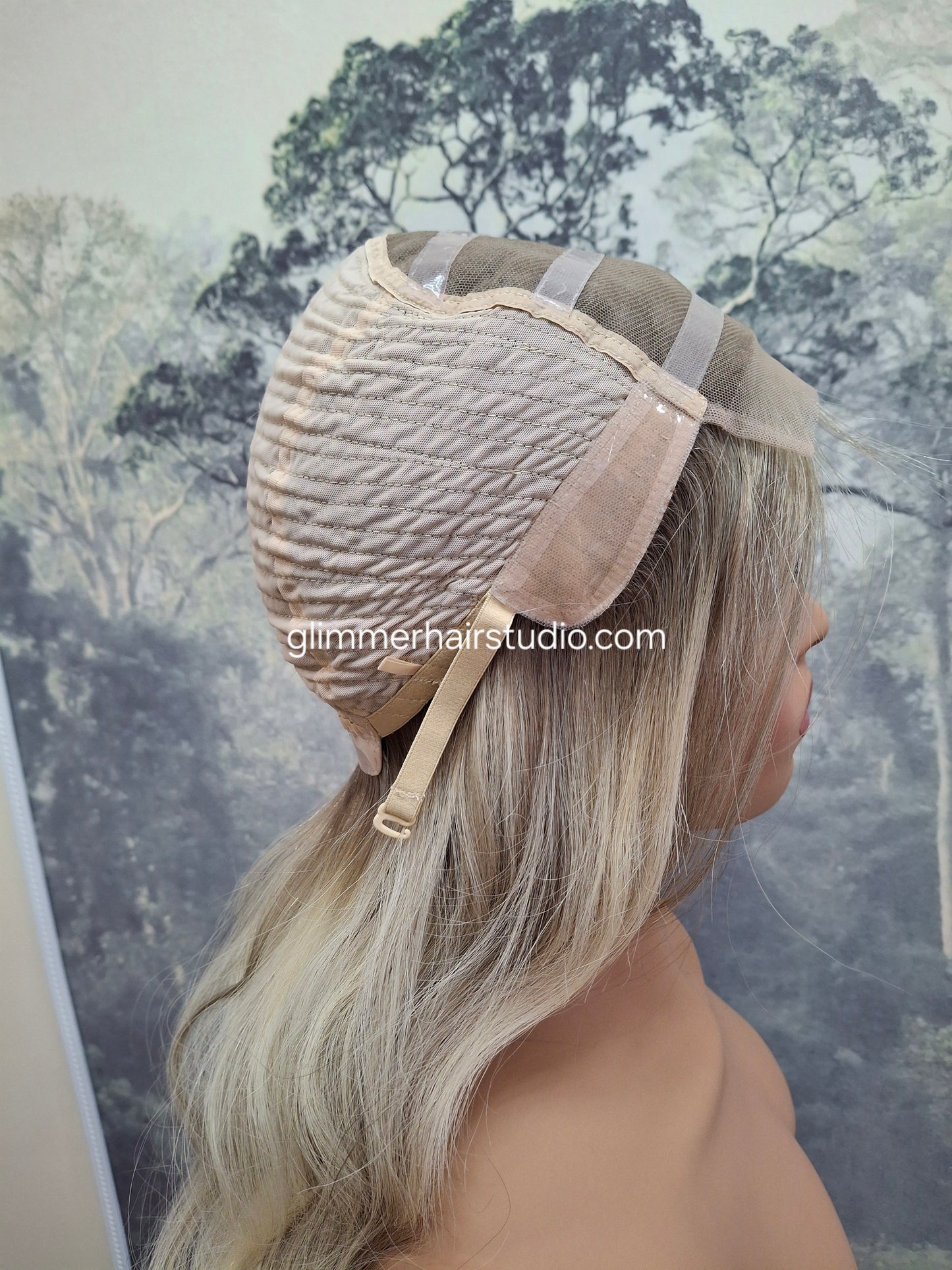 Courtney medical wig, lace top breathable cap, frosted fairytale, 18 inches long