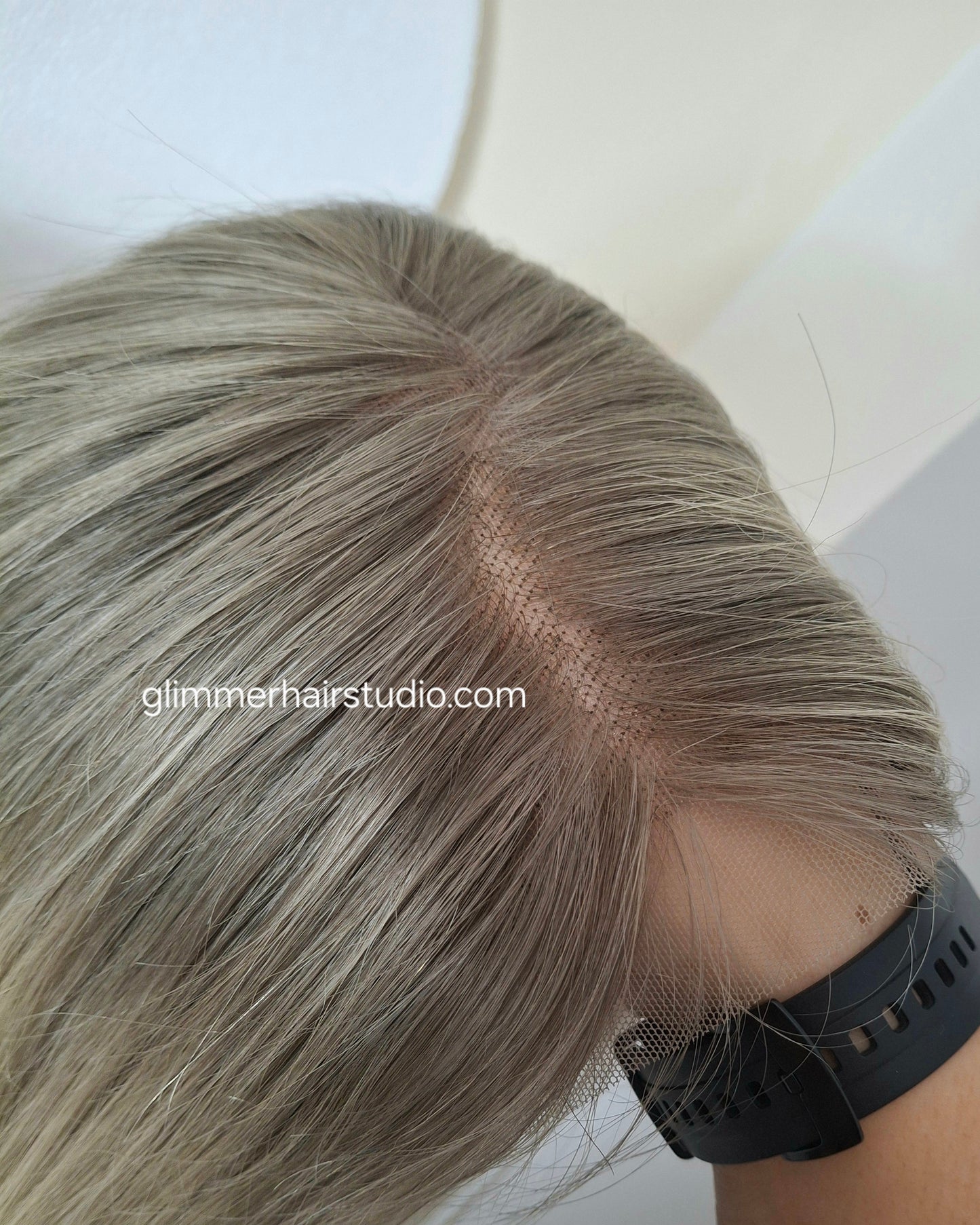 Courtney medical wig, lace top breathable cap, frosted fairytale, 18 inches long