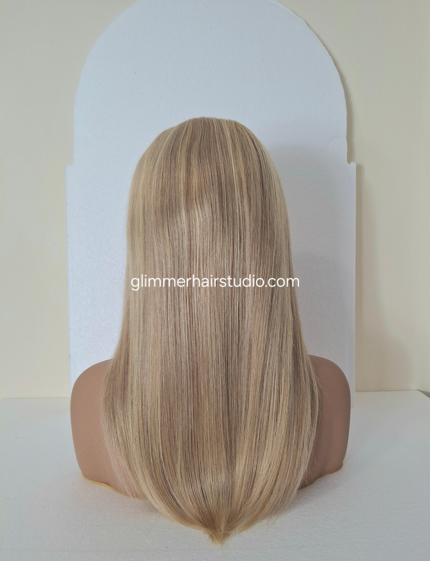 Grace U part wig, 100% human hair, #18/613- mid blonde, light blonde, 18  inches long