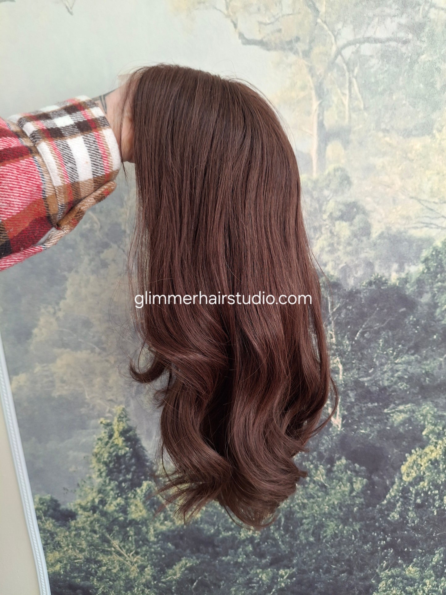 Courtney medical wig, lace top breathable cap, roasted chestnut, 16 inches long